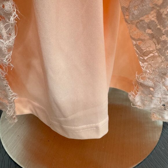 Peach Bohemian Boho Lace V-Neck Maxi Dress Photo Shoot Size Small‎ - Picture 11 of 13